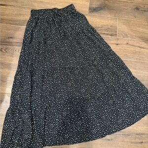 Elegant Black Polka Dot Skirt